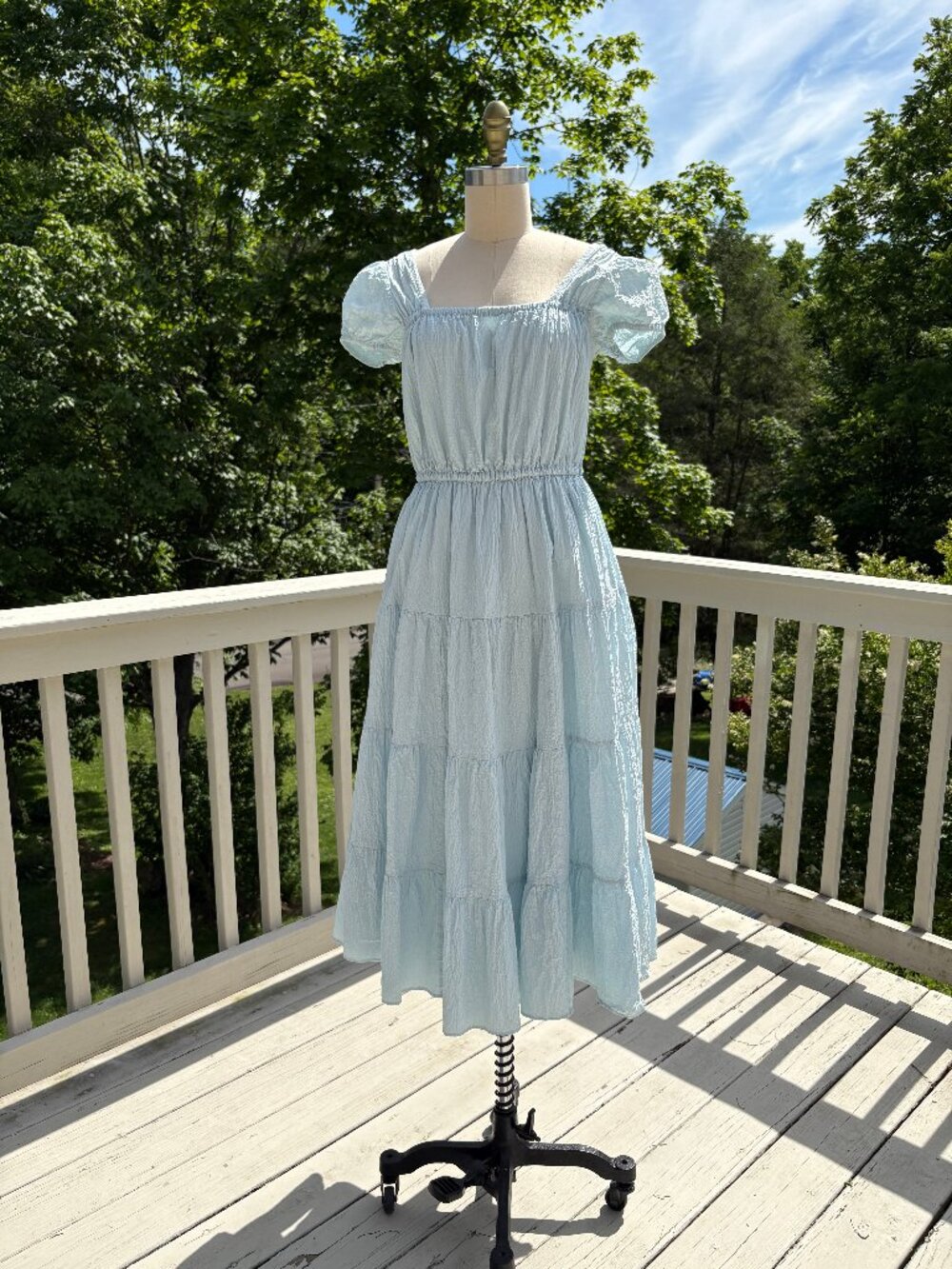 & other stories Midi Dress XS Keyhole Tie Back Cottagecore Dainty Coquette Long
